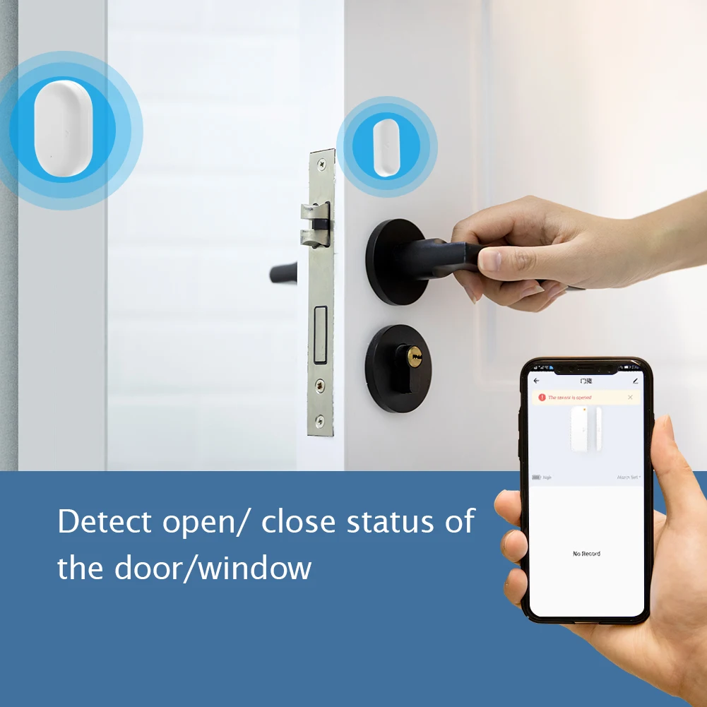 Tuya ZigBee Smart Window Door Gate Sensor Detector Smart Home Security Alarm System Smart Life Tuya App Control 2MQTT Setup