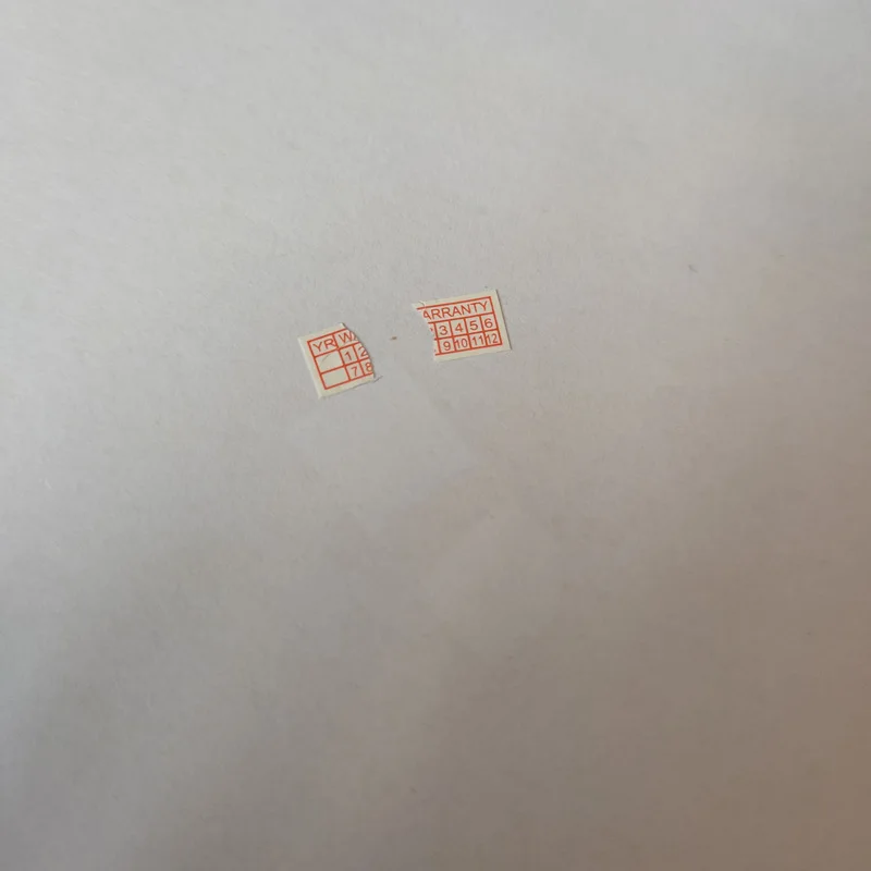 1500pcs Warranty  Sticker with Months Security Seal Size 10*5mm Red Color Rectangle Shape Fragile Label