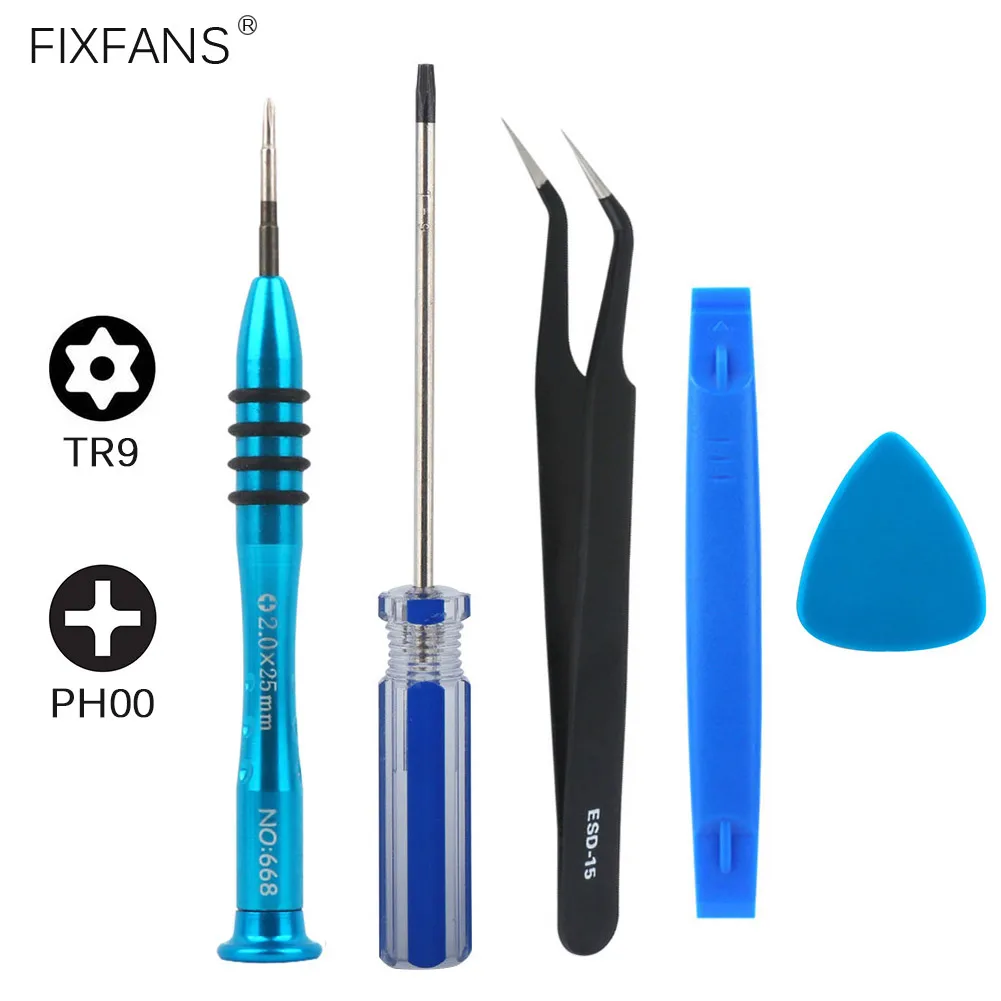 Kit de Reparo do Controlador Ps4 Tr9 Torx Chave de Fenda Segurança 2.0 mm Ph00 Phillips Chave de Fenda Pinças de Precisão Seguro Pry Ferramenta Abertura