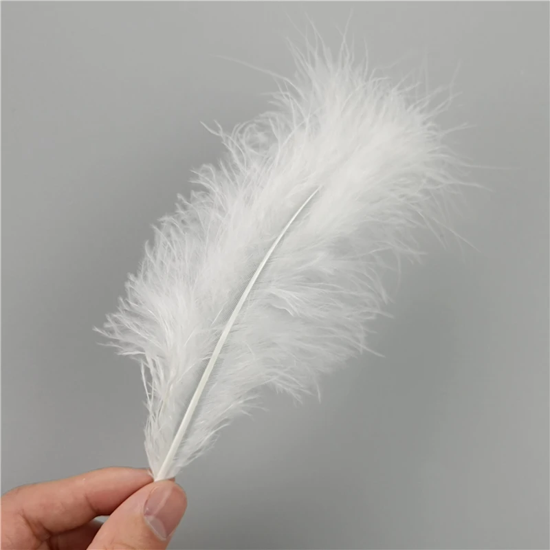 100Pcs/Lot 10-15cm Natural Turkey Marabou Feathers for Crafts Handicraft Jewelry Creation Accessories Wedding Party Decoration