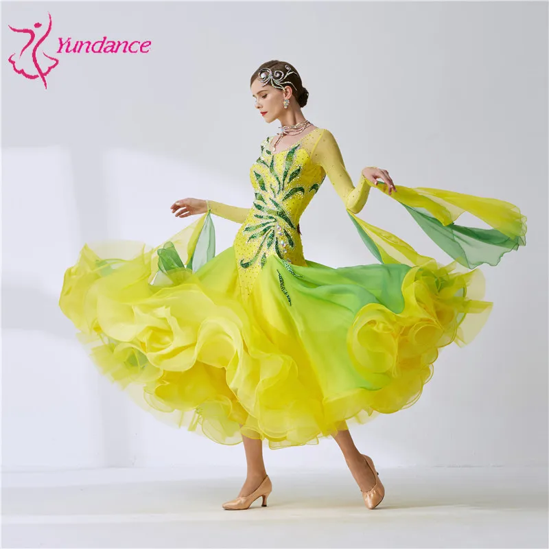 B-19567 Yundance New National Standard Ballroom Party Dress Ballroom Dance Competition Performance Dress For Sale