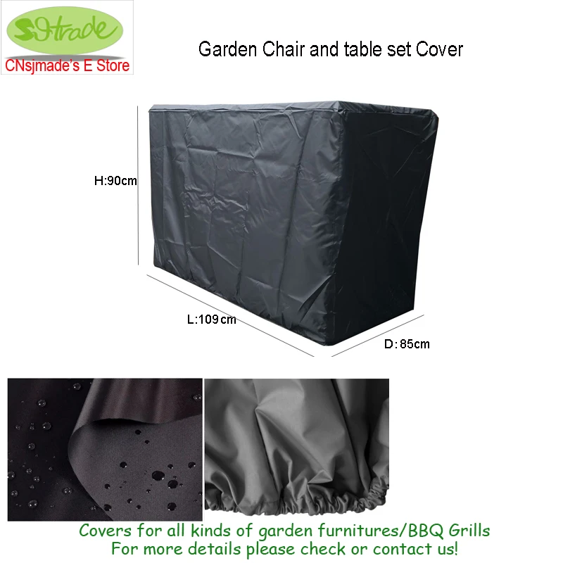 Outdoor furniture Protector Cover,109x85xH90cm,Black waterproofed,Elastic closure  Cover