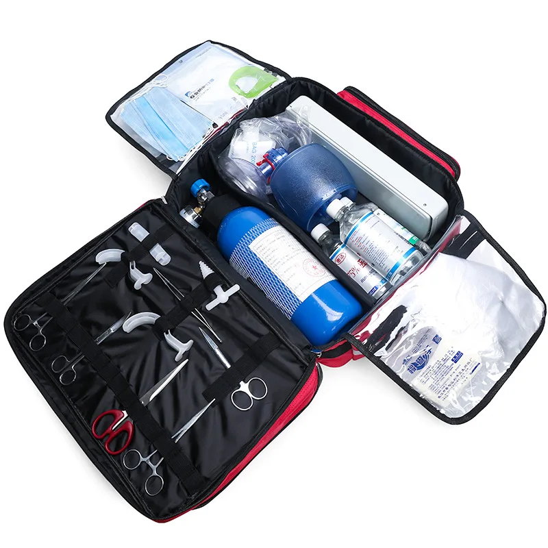 First Aid Medical Bag Portable Multifunctional Pocket Messenger Rescue Reflective Strip Outdoors Family Travel Emergency Kit