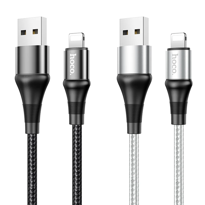 HoCo USB Cable for iPhone 12 11 pro max Xr X Xs 8 7 6 plus iPad Mini 2A Fast Charging Cable Cord Mobile Phone Data Cable ios14