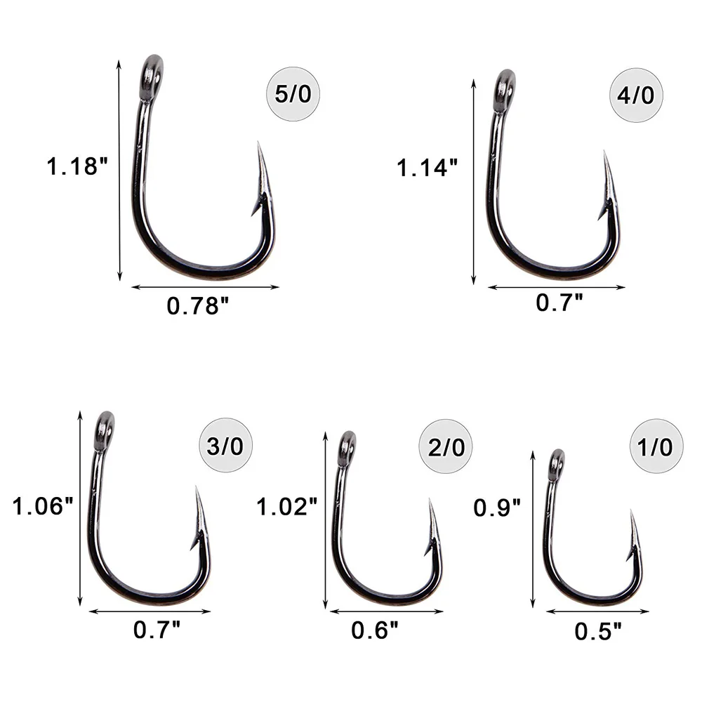 100Pcs/Box 10827 Live Bait Hook Circle Hooks Strong Stainless Steel Sharp Fishing Hooks For Saltwater Fishing