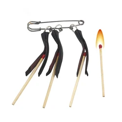 Multi Lit Match Fire Magic Tricks Three Clip Matches Pull Burning Stage Magic Props Accessories Gimmick