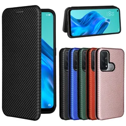 for OPPO Reno 5A 3A 3 A 3 5G Japan Version Case Carbon Fiber Flip Magnet Holder Phone Cover Card Slot for Reno5A Reno3A Funda