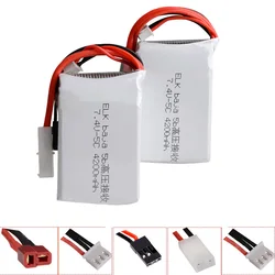 7.4V 4200mAh 5C 2S Lipo Battery High-voltage Receiver power  for ELK-RACING Baja 5B 5t5sc Receiver powe Rc Car Model Lipo batter