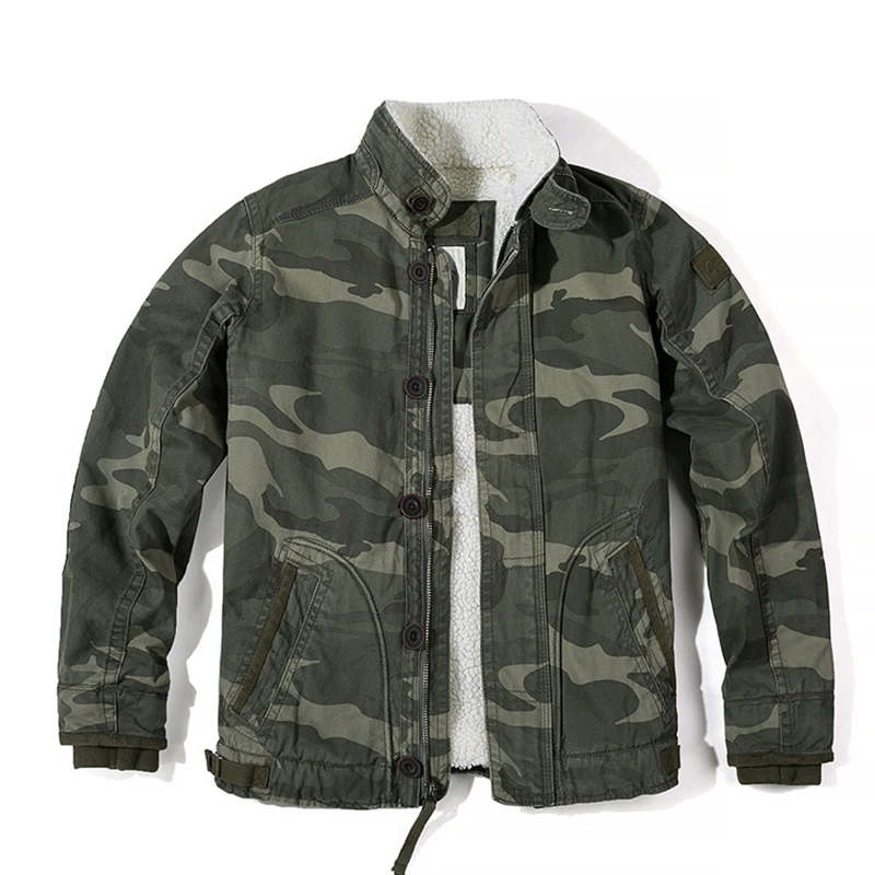 Imagem -02 - Jaqueta Camuflada de lã Quente Grossa Masculina Algodão Casual Confortável Selvagem Cabolsa ao ar Livre Outono Inverno