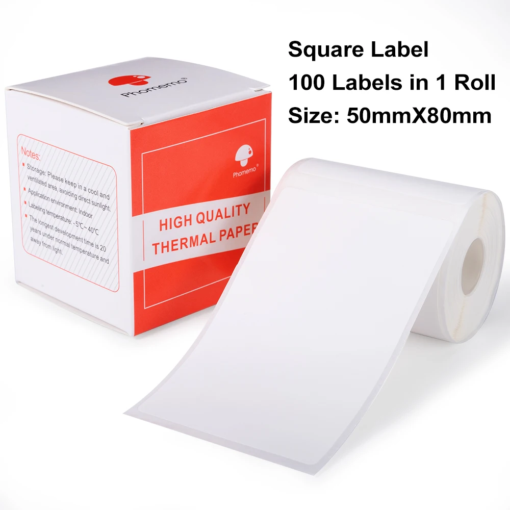 

Phomemo Paper Multi-Purpose Thermal Labels for M110 M200 M220 Label Printer Adhesive Papier Round Square Printable Sticker Paper