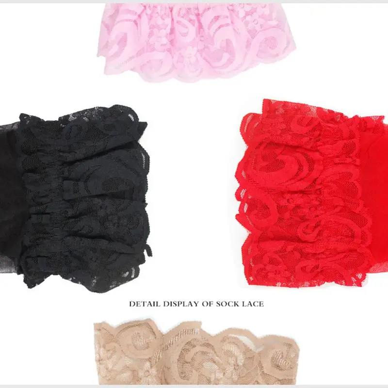 جوارب دانتيل عالية الفخذ للنساء ، مثيرة ، غير قابلة للانزلاق ، ديسكو ، مثيرة ، حميمة ، فوق الركبة ، سراويل صيفية رفيعة