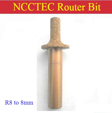 

[1/2" 12.7mm Shaft] CNC Brazed Diamond Router Bits R8 to 8mm | kitchen countertop marble Quartz Slate Arc Fillet Knife