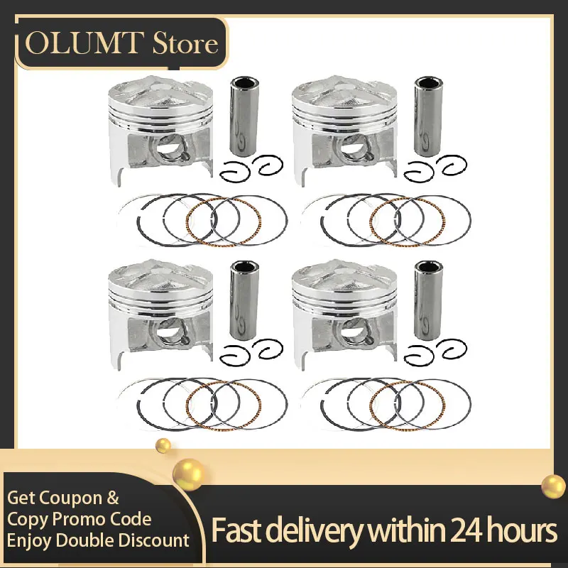 4Sets Motorcycle Accessories Cylinder Bore Size 49mm 49.25mm 49.5mm Piston Rings Kit For SUZUKI GSX250R GJ72A GJ73A GJ74A