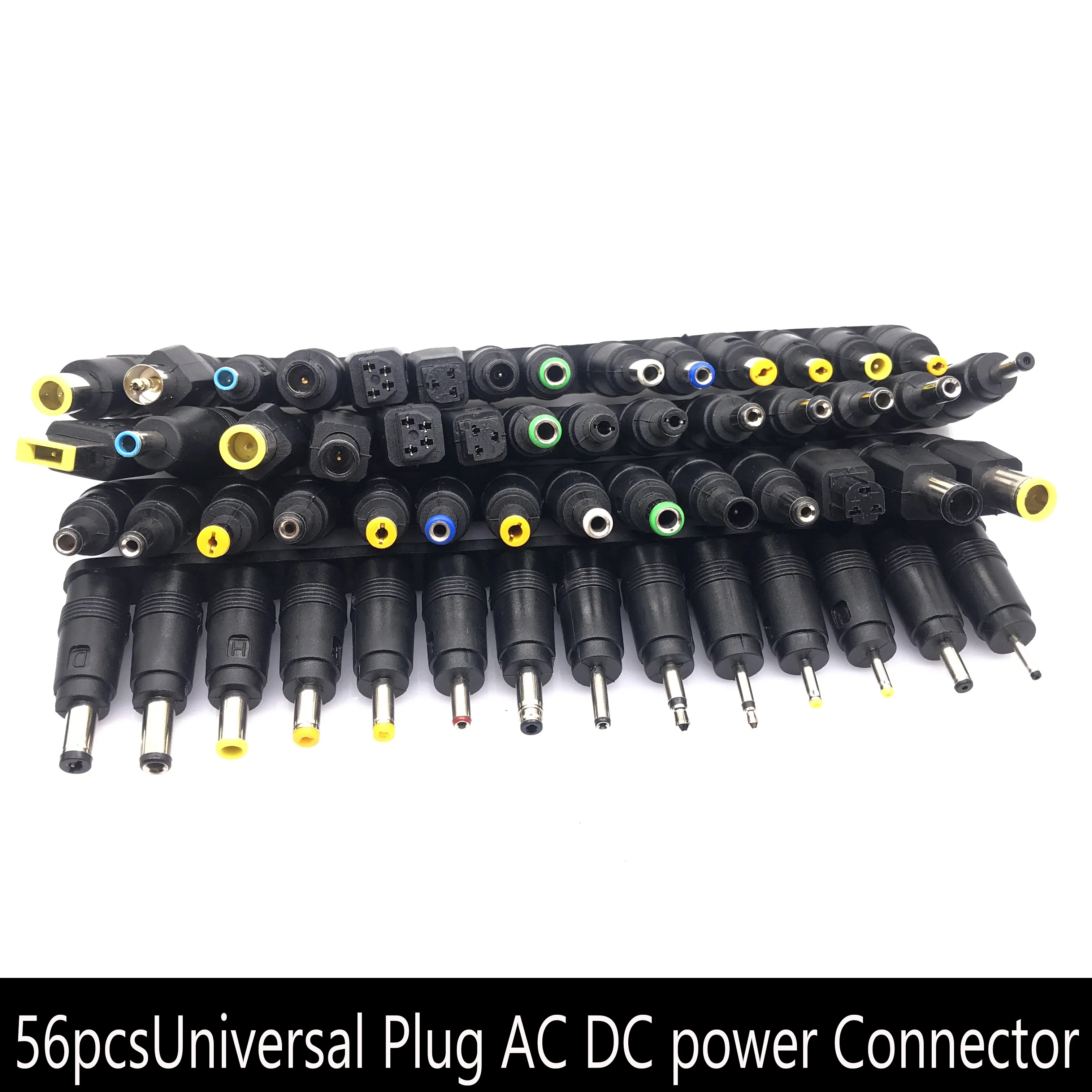 

56 pcs/set Universal Plug 56pcs DC Power 5.5x2.1mm DC head Jack Charger to Plug Power Adapter for Notebook Laptop High Quality