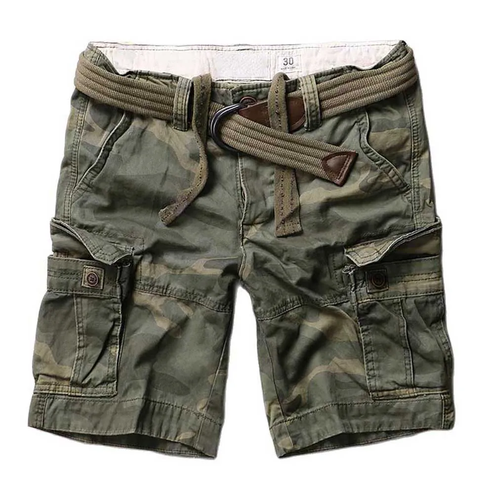 Trendy Mens Camouflage Shorts Premium Cargo Shorts Casual Outdoor Style Multi Pockets Shorts Big Size Man Clothing Summer Wear