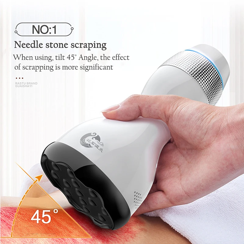 Wireless gua sha Stone Needle Heating massager Electric scraping Warm Moxibustion device Detox Chinese Physical for health care