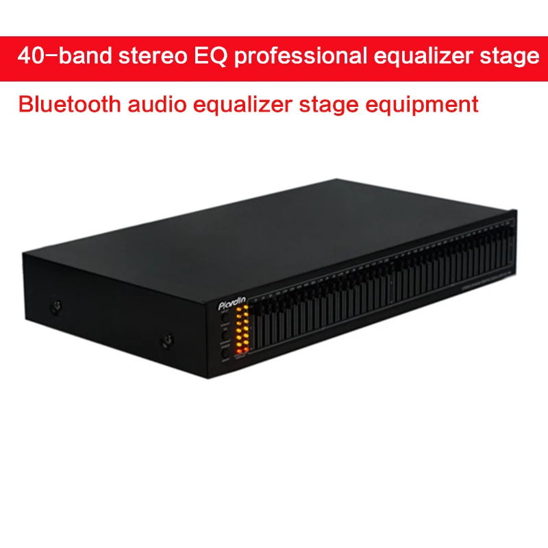 40-segment Stereo EQ Professional Audio Equalizer, Dual 20-segment Performance Stage/KTV Bluetooth Fever Audio Equalizer