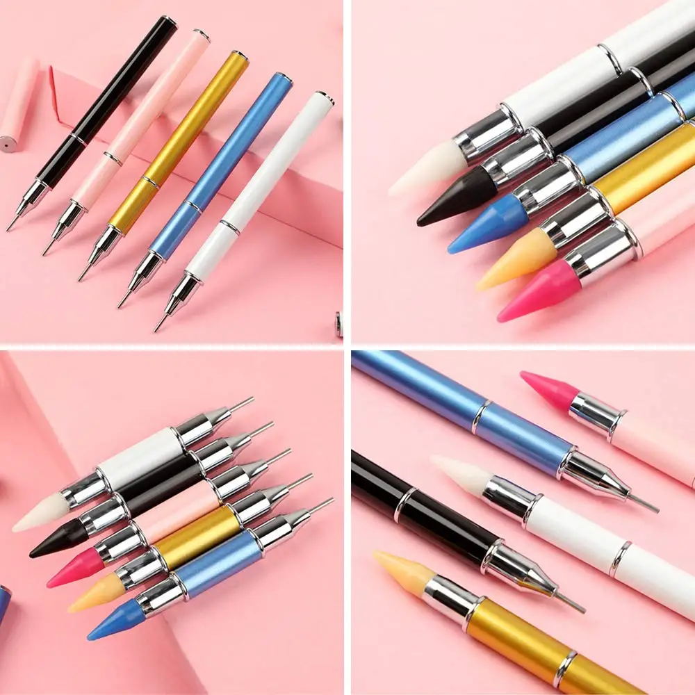 DIY Dual-Ended Clothing Decoration Nail Rhinestone Picker Wax Pencil Picking Tool Diamond Point Drill Pen