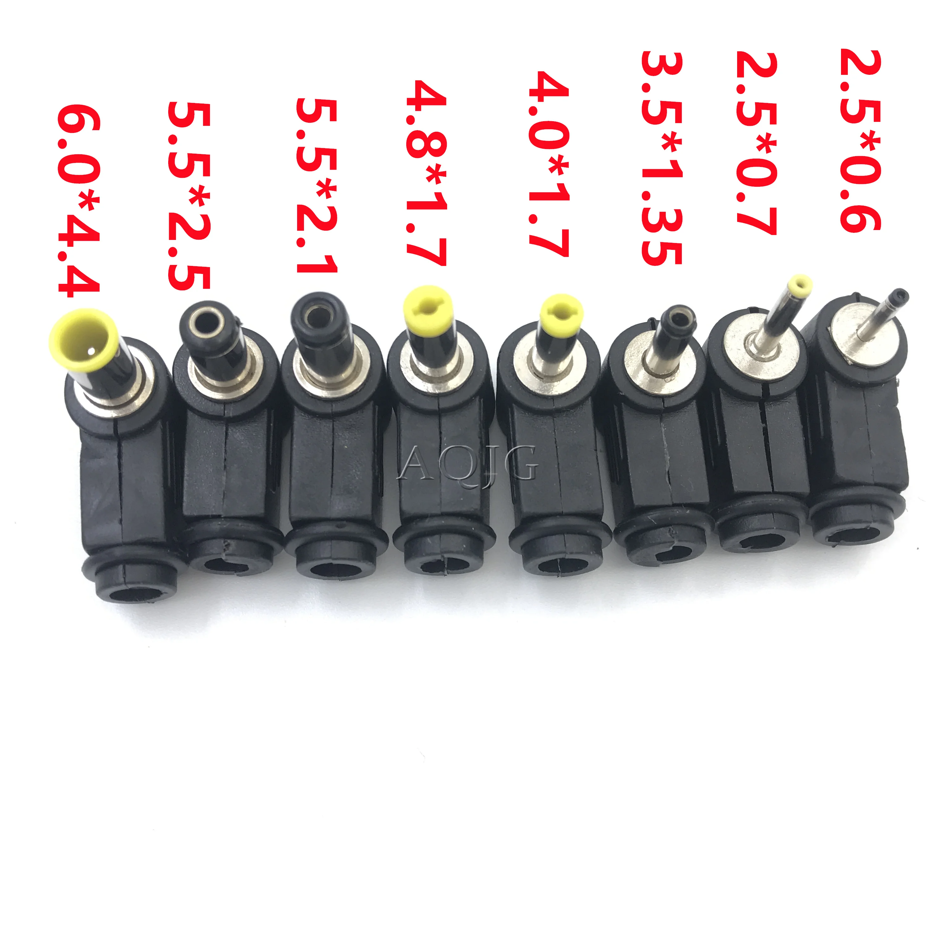 1pcs  5.5*2.5 2.5*2.1 4.8*1.7 4.0*1.7 3.5*1.35 3.5*1.1 2.5*0.7 5.0*3.0 6.5*4.4mm Right angle DC Power Plug Short Long