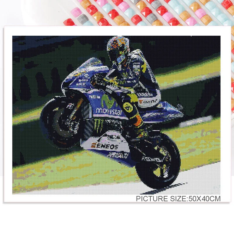 5D DIY Track Motorcycle No. 46 Hobby Handmade Gift Diamond Painting Square Round Embroidery Mosaic Home Decoration Cross Stitch