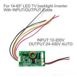 1pcs LED Universal TV Backlight Constant Lamp Driver Board Boost Step Up Module 12-200V to 24-400V 300mA 14-100 Inch + Cables