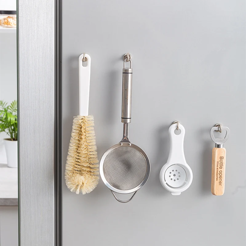 Kriocy Powerful Magnetic Hook Wall-mounted Hanger Hook Heavy Magnet Hook Kitchen Wardrobe Household Storage Tools