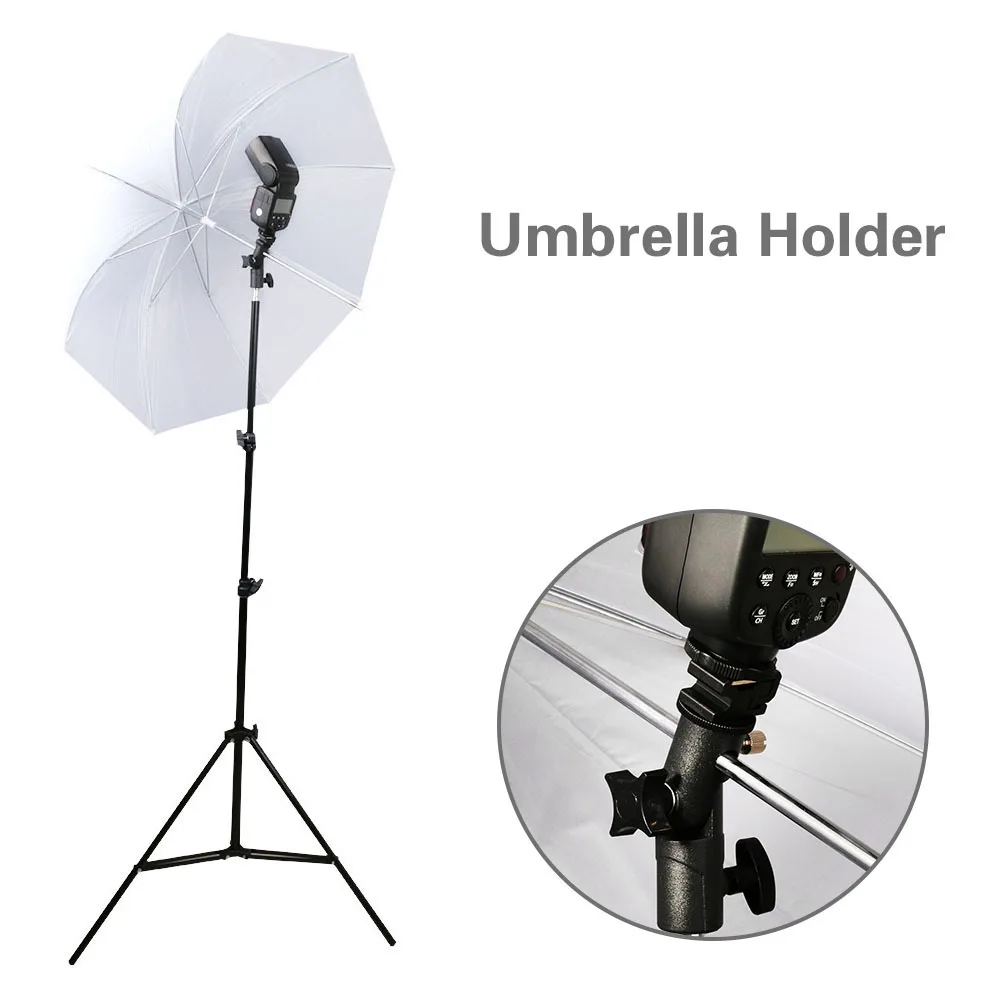 حامل ضوء فلاش الكاميرا ، قوس دوار مع عاكس مظلة لكانون نيكون yongnuo godox