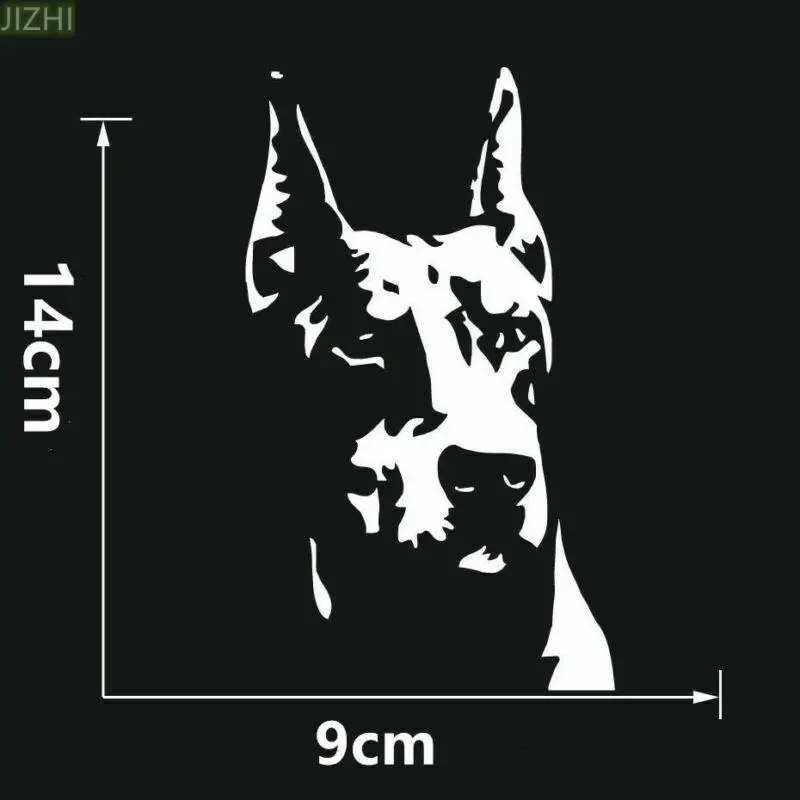 Pet Love Dog Bumper Doberman Vinyl Die Cut Decal window Car Laptop Sticker 14*9CM Black White Sticker