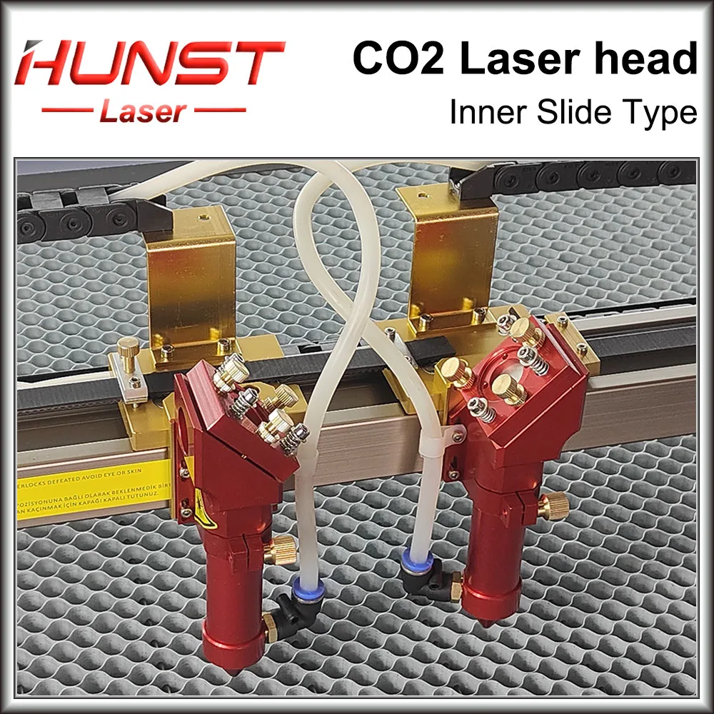 Hunst-Inner Slide Tipo CO2 Laser Cabeça com Air Nozzle, Peças de reposição para Inner Guide Rail Laser Cutting Machine, Hot Sell