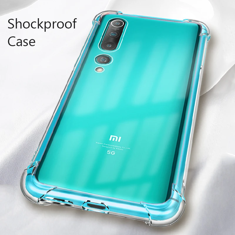 For Xiaomi Mi 11 6 8 9 9T 10T Note 10 Pro SE A3 A2 Lite A1 Mix 2s Slim Soft TPU Silicone Transparent Case Shockproof Back Cover