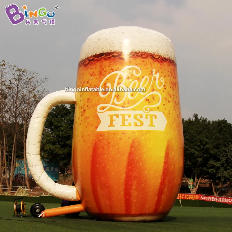 

Advertising decoration 3.6x2.5x4 meters inflatable beer bottle / giant beer cup balloon toys for sale