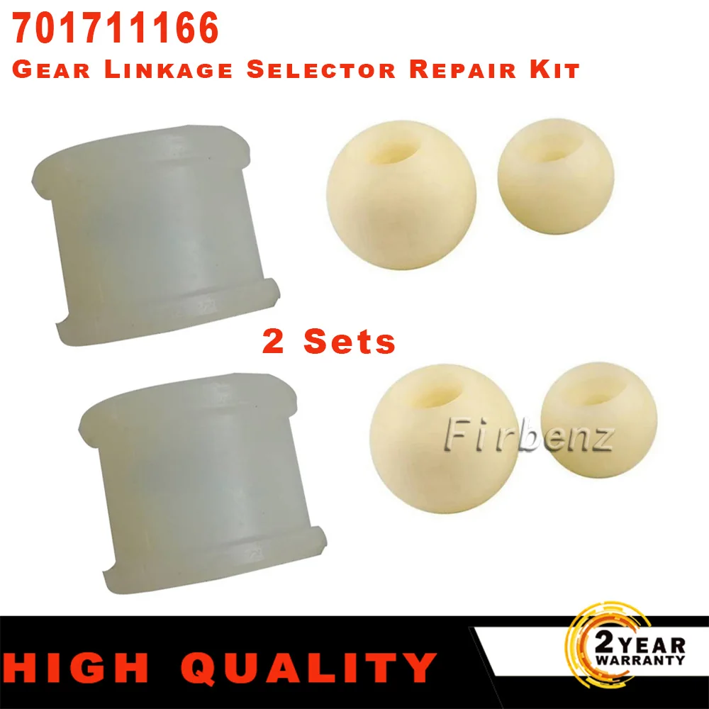 6Pcs=2Sets Gear Linkage Selector Repair Kit Bushes Fit for Camper Van Transporter T4 701711166