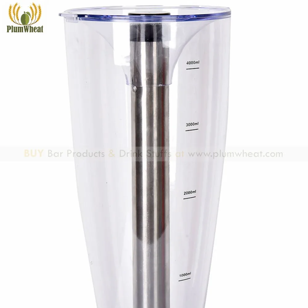 Beer Tower with Ice Tube Chill Rod, Tabletop Beverage Dispenser, 4 Liters, BT28