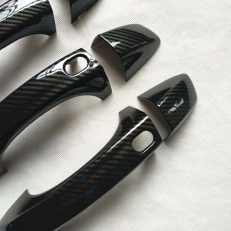 Suitable For Volkswagen VW Touareg CR MK3 2019 Accessories Door Handle Cover trim plastic Imitation carbon fiber