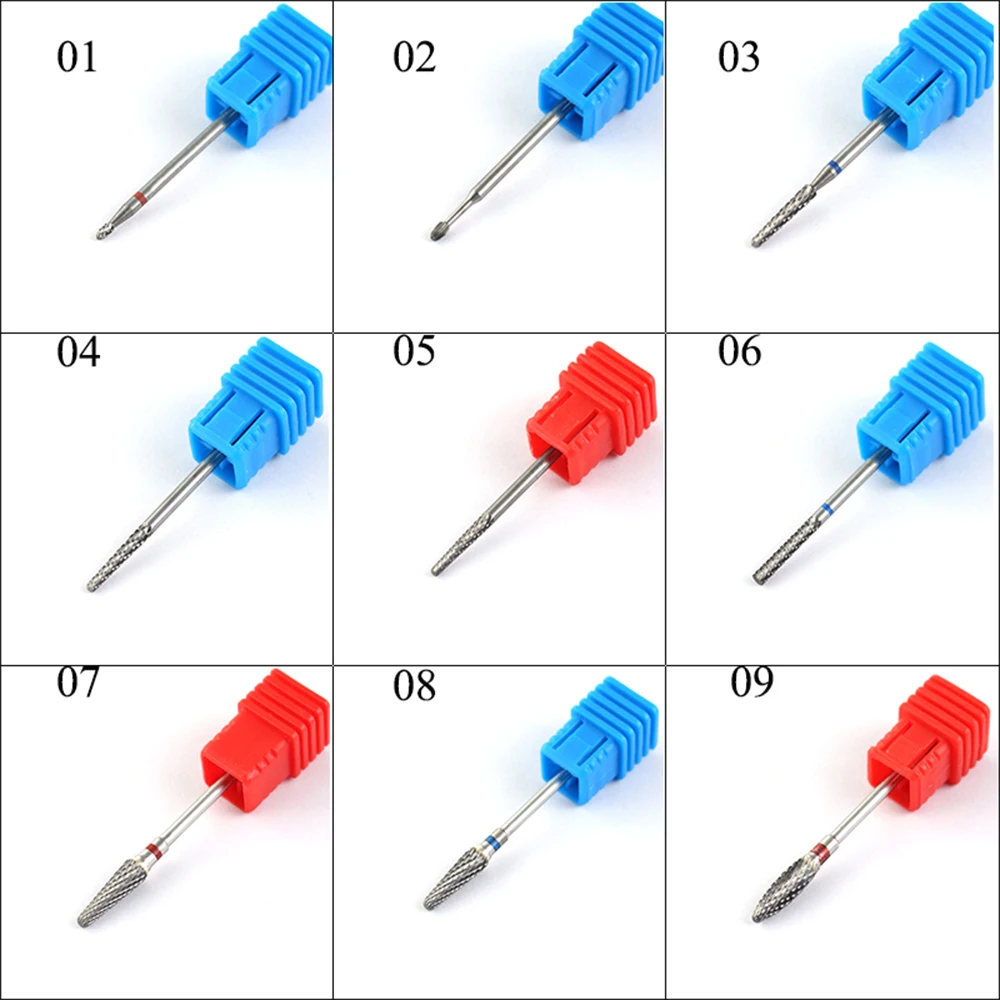 16 Type Carbide Nail Drill Rotary Elecreic Bits Cutters For Milling Machine Manicure Gel Polish Burr Cuticle Tools Accessories