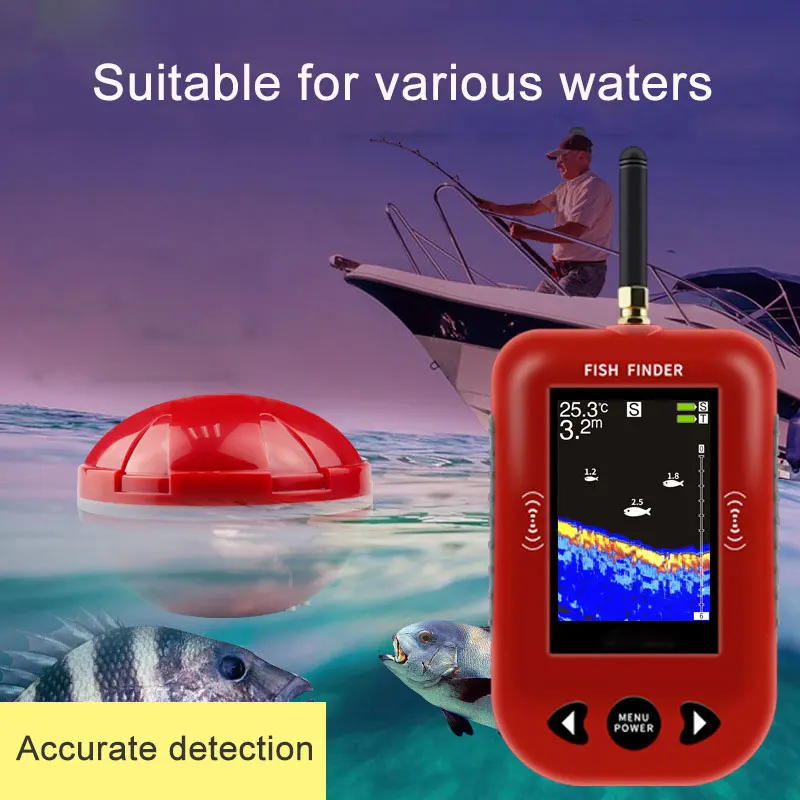 

F3-C Wireless Portable High-Definition Intelligent Fish Finder Sonar Depth Sounder Fish Radar Fishing Sonar Fish Finder