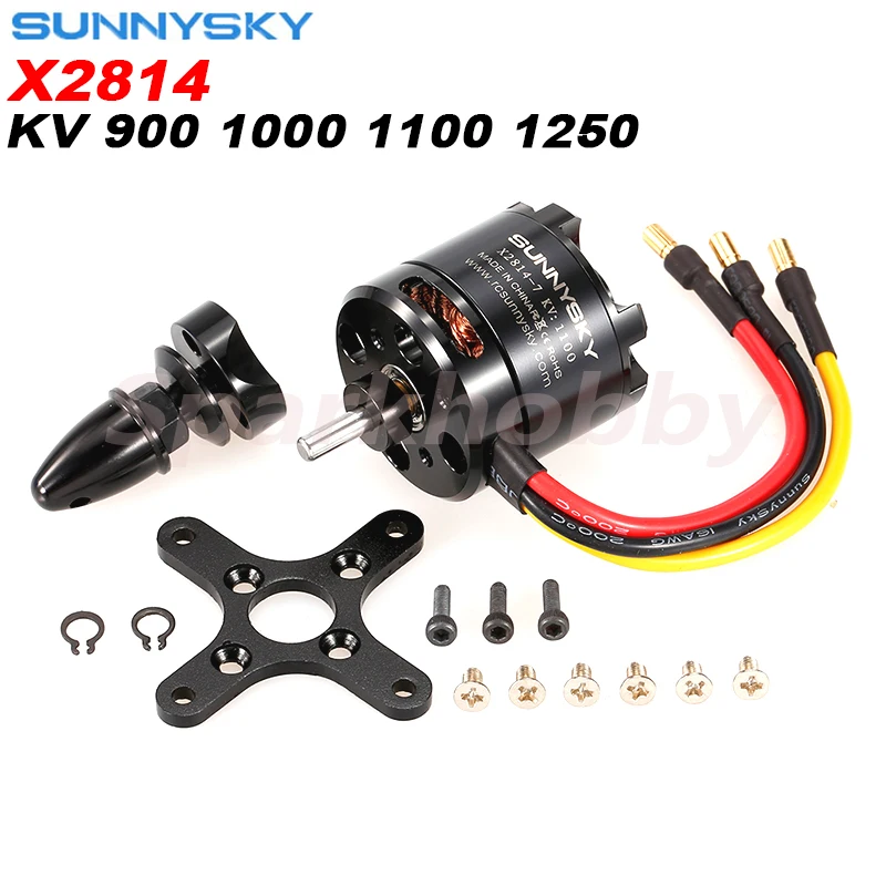 1PC  Original SUNNYSKY X2814 900KV 1000KV 1100KV 1250KV External Rotor Brushless Motor for RC 3D fixed-wing Aircraft  Airplanes