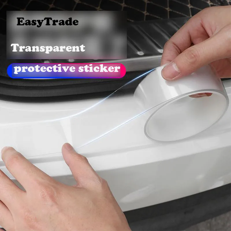 Car Styling For Hyundai Tucson 2019 2020 Accessories Nano Transparent Door Sill Protector Goods Nano Sticker Decal 3 Meters