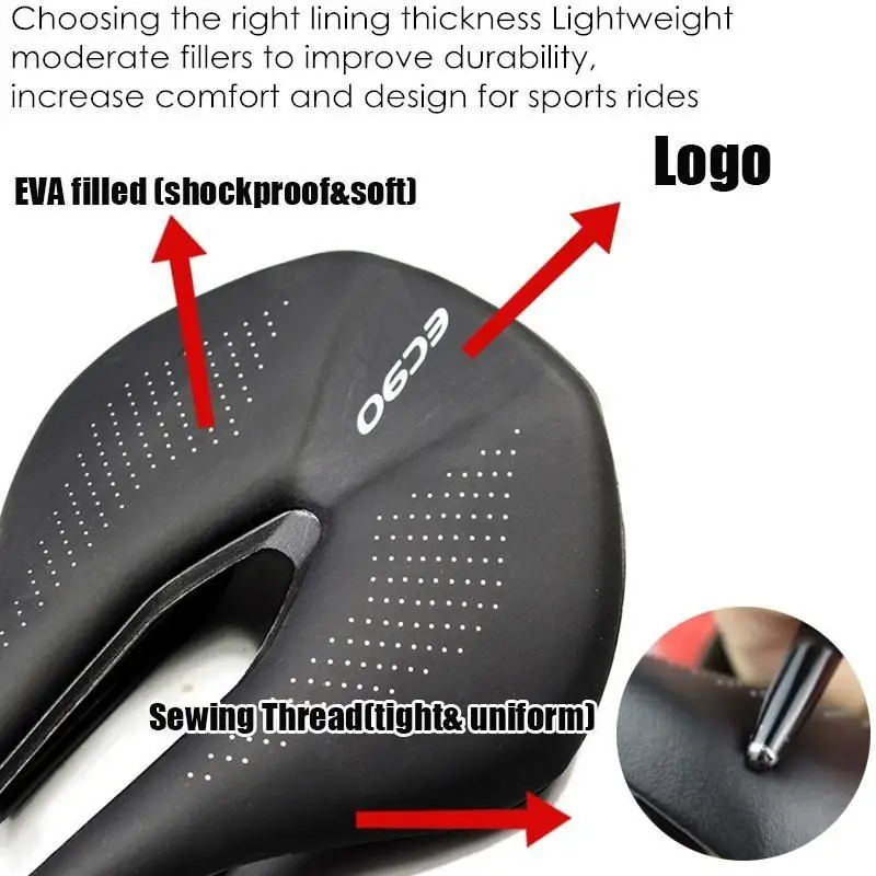 EC90 big ass Bicycle Saddle Cycling Seat Cushion Mtb Road Bike Saddle Soft Sponge Bicycle Saddle Cushion 240 x143/155mm