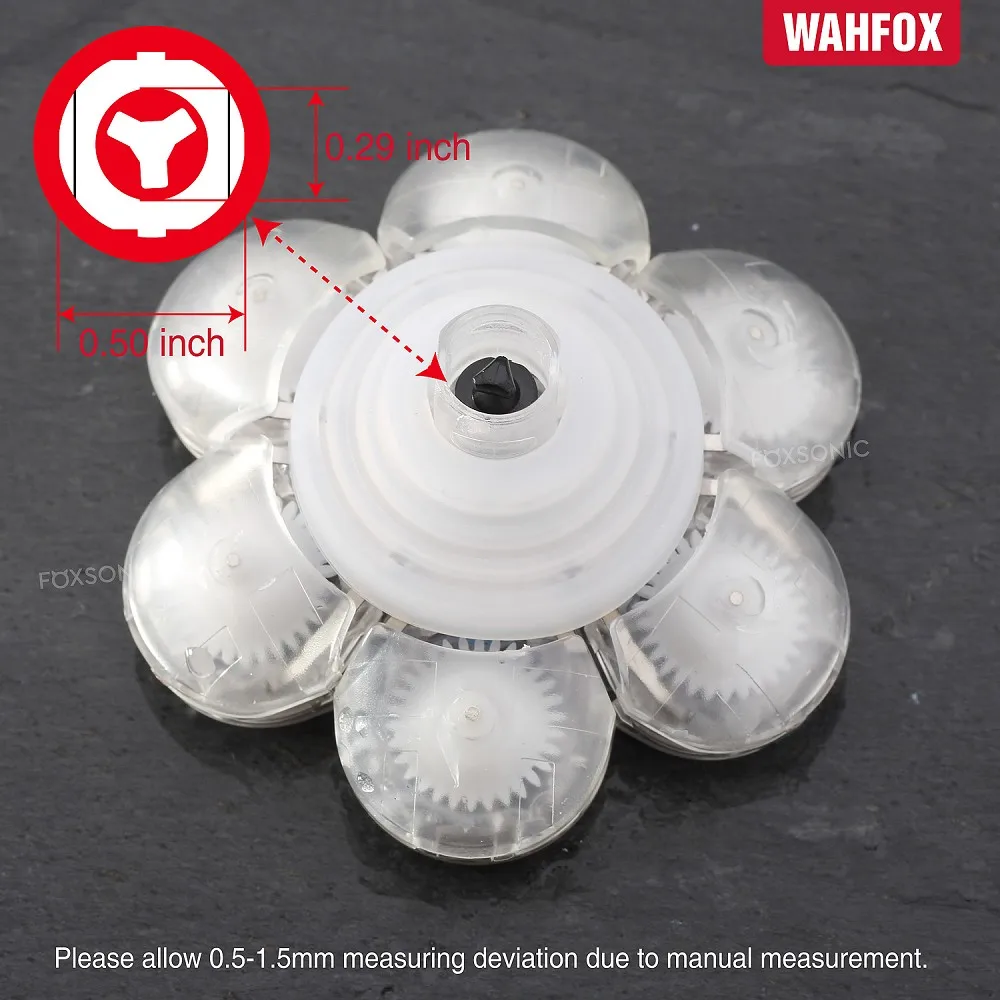 Запасная бритва WAHFOX, бритвенная головка электробритва 7D, независимая бритва с 7 плавающими головками из нержавеющей стали