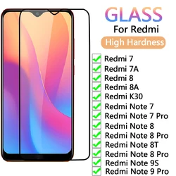 9H Protection Glass For Xiaomi Redmi 9A 9C 7A 8A  K20 K30 Pro K30i Screen Protector Redmi Note 8T 9S 7 8 9 Pro Max Glass Film