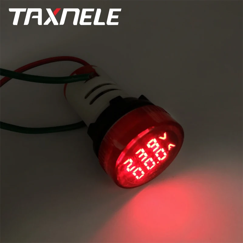 مقياس الجهد الرقمي ثنائي ، مقياس التيار ، مقياس التردد ، مصباح إشارة LED ، مؤشر ، 22 مللي متر ، مربع أو دائري