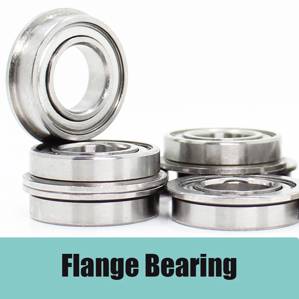 Rolamento de flange f697zz 7x17x5mm com 10 peças tamanhos f697 z zz rolamentos de esferas flangeadas