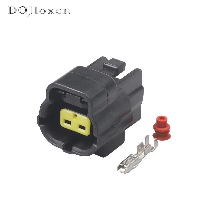 1/10/20/50 Sets 2 Pin 1.8 Series Waterproof Wire Black Male Female Connector Auto Wiring Plug With Terminal 174354-2 174352-2