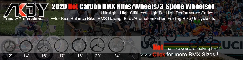 406 Carbon Rim Bicycle 25mm Depth 32mm Width 20 inch wheel Bike Disc Brake 24/28/32/36 Holes Tubeless Rim Size 20