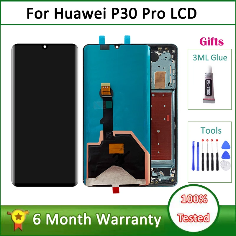 

Original 6.47" For Huawei P30 Pro LCD VOG-L29 Display Touch Screen Digitizer Assembly For Huawei VOG-L09 AL00 TL00 LCD Display