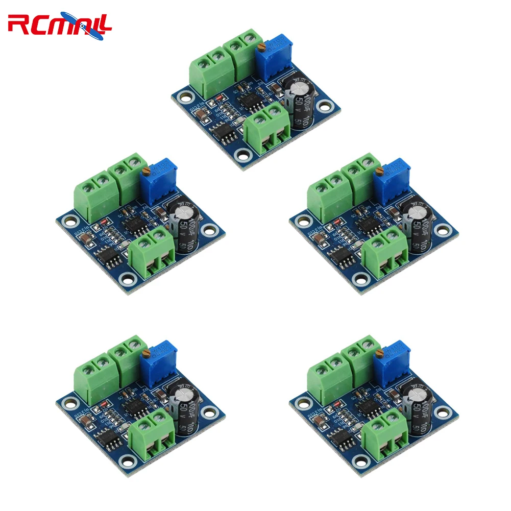 RCmall 5Pcs PWM to Voltage Converter Module 0%-100% PWM Conversion to 0-10V Voltage  Adjustable Converter Power Module