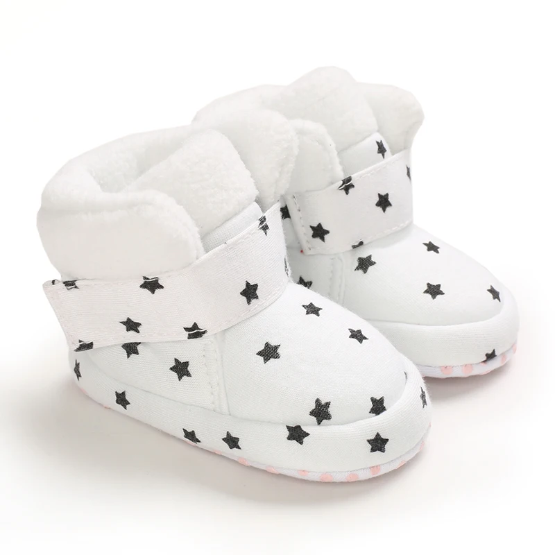 Newborn Baby Socks Shoes Boy Girl Star Toddler First Walkers Booties Cotton Comfort Soft Anti-slip Warm Infant Crib Shoes