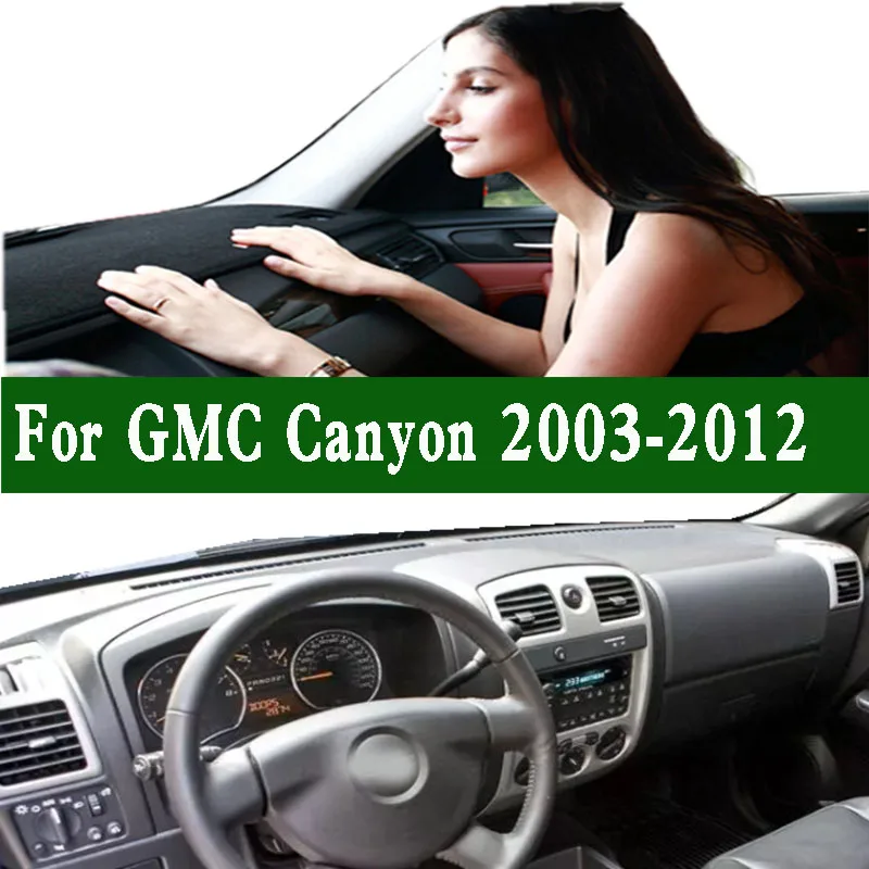 For GMC Canyon Colorado 2003-2012 Crew Cab Pickup Dashmat Dashboard Cover Instrument Panel Sunscreen Pad Anti-Dirt Dash Mat