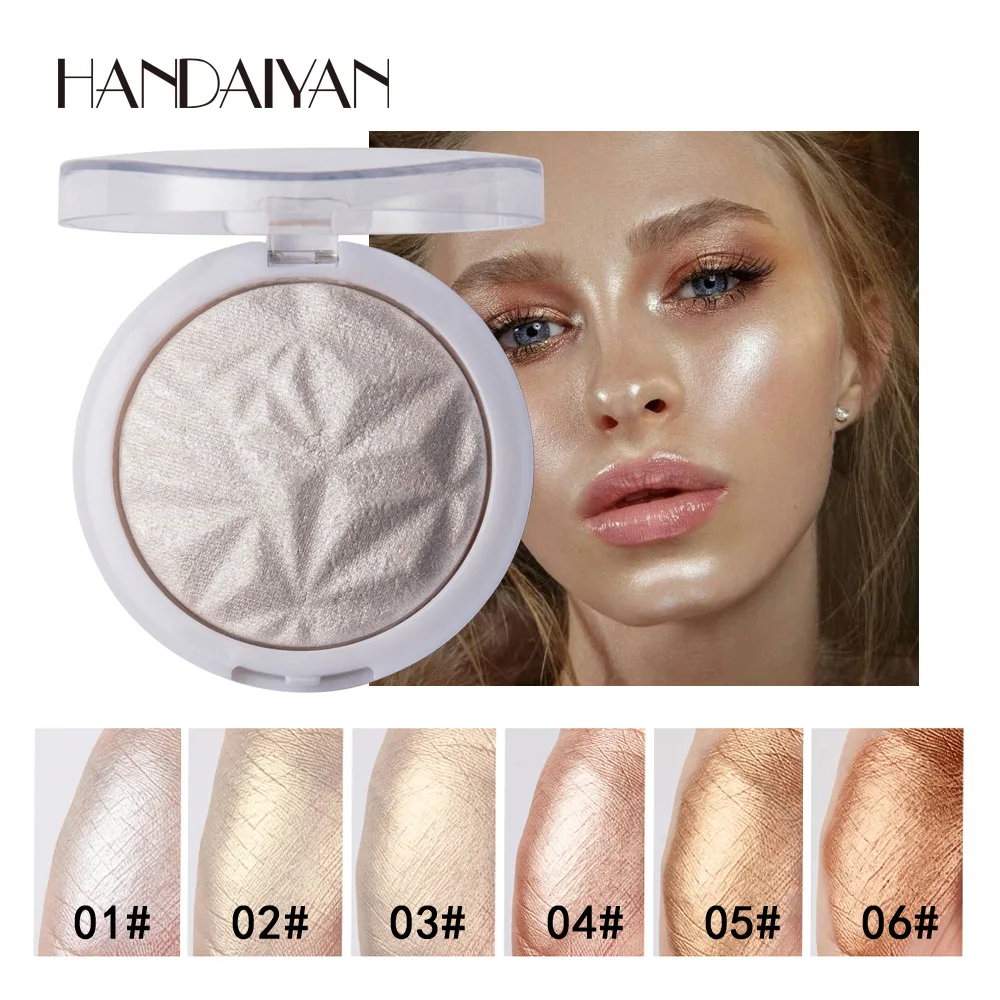 Highlighter Facial Bronzers Palette Makeup Glow Face Contour Shimmer Powder Illuminator Highlight Cosmetic for Black Dark Skin